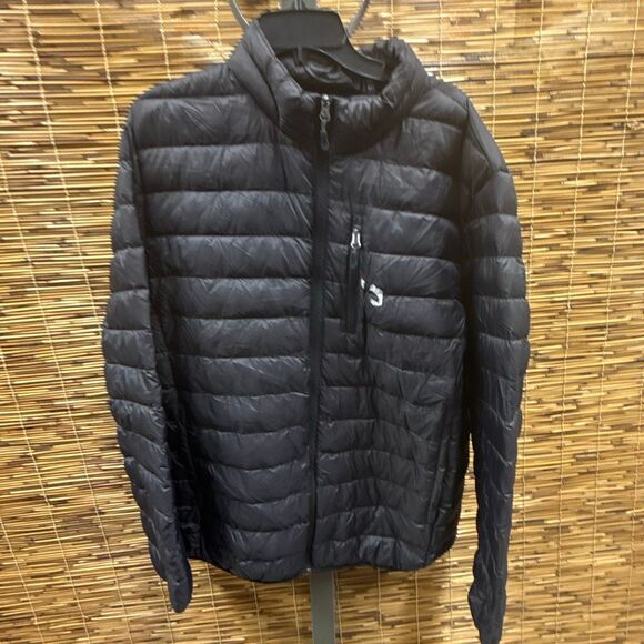 Club Room Mens Puffer Jacket Coat 2XL Black Solid - Picture 2 of 3